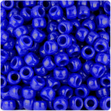 50026 ロイヤル ブルー 不透明(Opaque) 9x6mm(標準) バレル ポニービーズ (100個)【在庫状況：★★★】