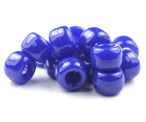 50026 ロイヤル ブルー 不透明(Opaque) 9x6mm(標準) バレル ポニービーズ (100個)【在庫状況：★★★】