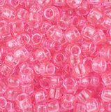 50032 ピンク 透明 9x6mm(標準) バレル ポニービーズ (100個)【在庫状況：★★☆】