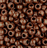 50041 チョコレート ブラウン 不透明(Opaque) 9x6mm(標準) バレル ポニービーズ (100個)【在庫状況：★★★】