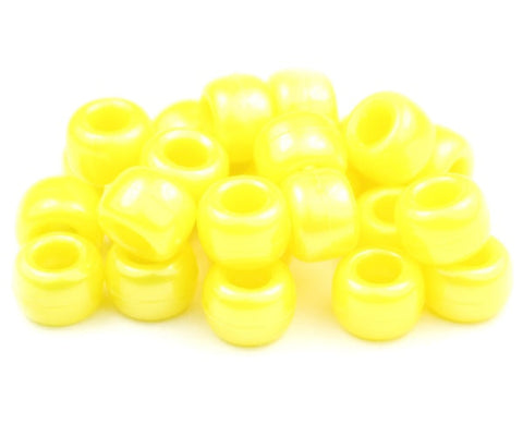 50051 イエロー パール 9x6mm(標準) バレル ポニービーズ (100個)【リクエスト入荷】