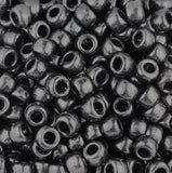 50052 ブラック パール 9x6mm(標準) バレル ポニービーズ (100個)【在庫状況：★★☆】