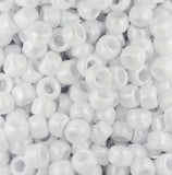 50060 ホワイト パール 9x6mm(標準) バレル ポニービーズ (100個)【在庫状況：★★★】