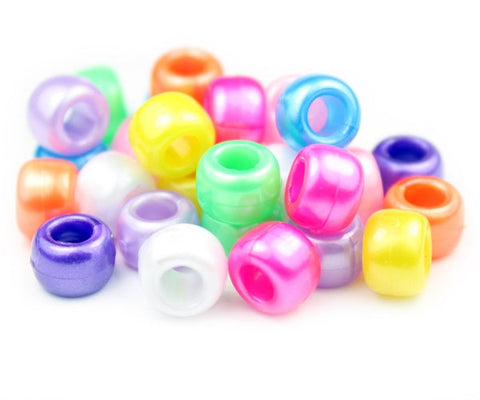 50063 ミックス パール 9x6mm(標準) バレル ポニービーズ (100個)【在庫状況：★☆☆】