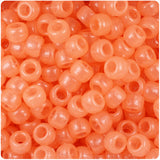 50065 オレンジ 蓄光 9x6mm(標準) バレル ポニービーズ (100個)【在庫状況：★★☆】