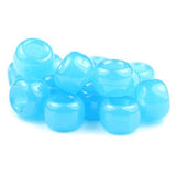 50066 ブルー 蓄光 9x6mm(標準) バレル ポニービーズ (100個)【在庫状況：★☆☆】