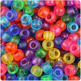 50091 ミックス つや消し 9x6mm(標準) バレル ポニービーズ (100個)【在庫状況：★☆☆】