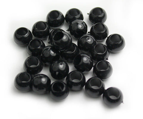 50093 ブラック 不透明(Opaque) 5x7mm 球状 ポニービーズ (200個)【リクエスト入荷】