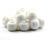 50105 ホワイト マット(Matte) 9x6mm(標準) バレル ポニービーズ (100個)【在庫状況：★☆☆】