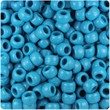 50106 ダーク ターコイズ 不透明(Opaque) 9x6mm(標準) バレル ポニービーズ (100個)【在庫状況：★★★】