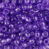 50109 アメジスト 透明 9x6mm(標準) バレル ポニービーズ (100個)【在庫状況：★☆☆】