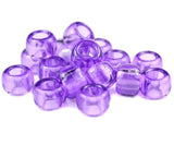 50109 アメジスト 透明 9x6mm(標準) バレル ポニービーズ (100個)【在庫状況：★☆☆】