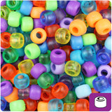 50112 ミックス つや消し/マット(Matte) 9x6mm(標準) バレル ポニービーズ (100個)【在庫状況：★★☆】