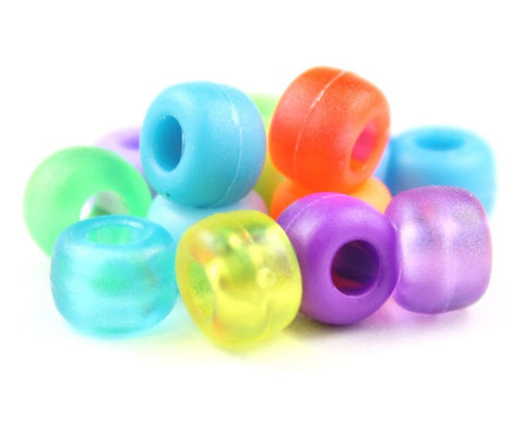 50112 ミックス つや消し/マット(Matte) 9x6mm(標準) バレル ポニービーズ (100個)【在庫状況：★★☆】