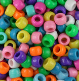 50119 ブライト ミックス 不透明(Opaque) 9x6mm(標準) バレル ポニービーズ (100個)【在庫状況：★★☆】