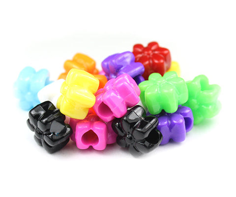 50131 ミックス 不透明(Opaque) 13mm フラワー ポニービーズ (50個)【在庫状況：★☆☆】