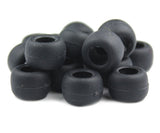 50176 ブラック マット(Matte) 9x6mm(標準) バレル ポニービーズ (100個)【在庫状況：入荷待ち】