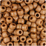 50180 タイガー・アイ マット(Matte) 9x6mm(標準) バレル ポニービーズ (100個)【在庫状況：★★☆】