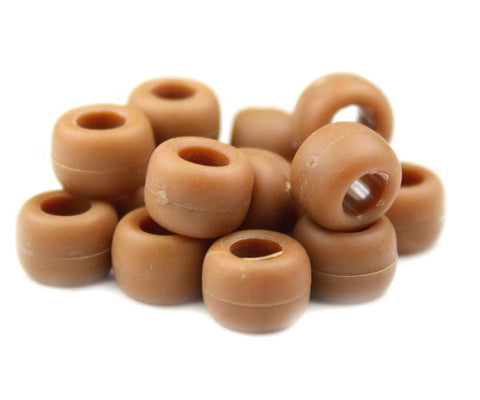 50180 タイガー・アイ マット(Matte) 9x6mm(標準) バレル ポニービーズ (100個)【在庫状況：★★☆】