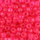 50204 ホット ピンク つや消し 9x6mm(標準) バレル ポニービーズ (100個)【在庫状況：★★☆】