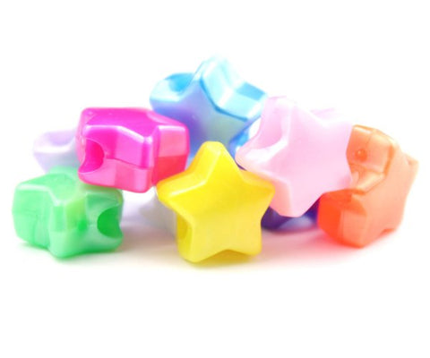 50214 ミックス パール 13mm スター ポニービーズ (50個)【在庫状況：★☆☆】