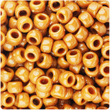 50222 タイガー・アイ マーブル 9x6mm(標準) バレル ポニービーズ (100個)【在庫状況：★☆☆】