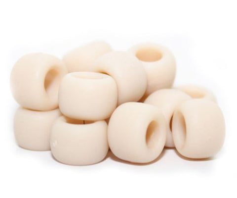 50229 ダーク アイボリー マット(Matte) 9x6mm(標準) バレル ポニービーズ (100個)【在庫状況：★☆☆】