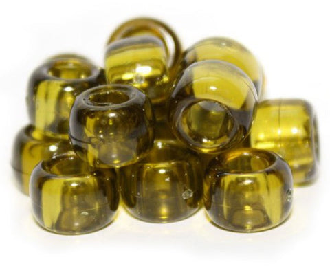 50292 アボカド 透明 9x6mm(標準) バレル ポニービーズ (100個)【在庫状況：★★☆】