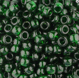 50305 トゥルー エメラルド グリーン 透明 9x6mm(標準) バレル ポニービーズ (100個)【在庫状況：★☆☆】