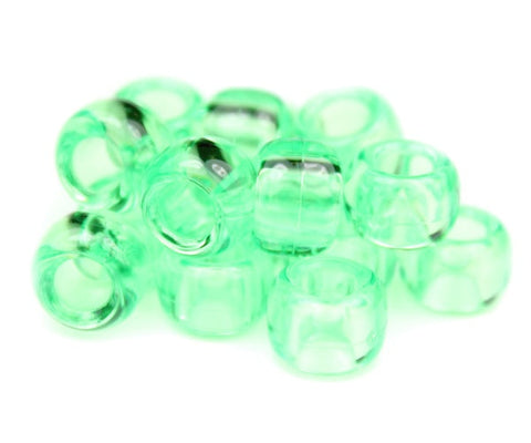 50326 ペリドット 透明 9x6mm(標準) バレル ポニービーズ (100個)【在庫状況：★☆☆】