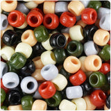 50330 ナチュラル ミックス 不透明(Opaque) 9x6mm(標準) バレル ポニービーズ (100個)【在庫状況：★☆☆】