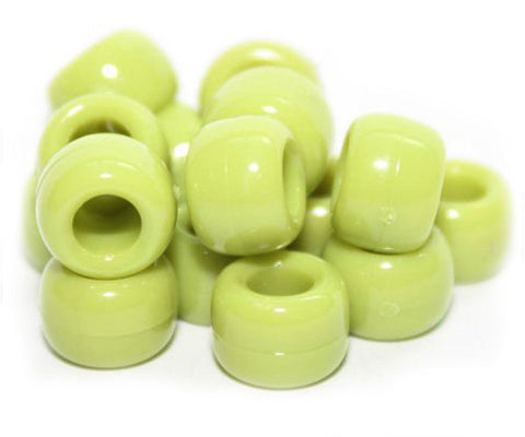 50331 キウィ 不透明(Opaque) 9x6mm(標準) バレル ポニービーズ (100個)【在庫あり：★☆☆】