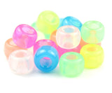 50335 ミックス 蓄光 9x6mm(標準) バレル ポニービーズ (100個)【在庫状況：★☆☆】