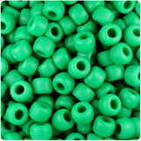 50338 グリーン マット(Matte) 9x6mm(標準) バレル ポニービーズ (100個)【在庫状況：★☆☆】
