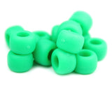 50338 グリーン マット(Matte) 9x6mm(標準) バレル ポニービーズ (100個)【在庫状況：★☆☆】