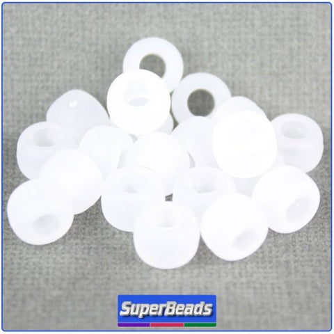 50382 クリスタル Ash つや消し 9x6mm(標準) バレル ポニービーズ (100個)【リクエスト入荷】