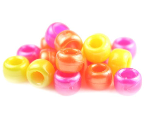 50459 サマーミックス パール 9x6mm(標準) バレル ポニービーズ (100個)【在庫状況：入荷待ち】