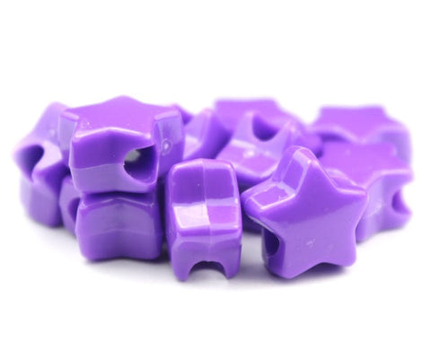 50463 ダーク ライラック 不透明(Opaque) 13mm スター ポニービーズ (50個)【在庫状況：★☆☆】