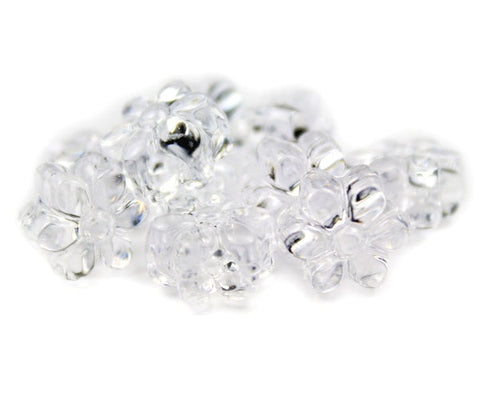 50552 クリスタル 透明 13mm フラワー ポニービーズ (50個)【リクエスト入荷】