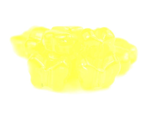 50602 イエロー 透明 13x10mm バタフライ ポニービーズ (50個)【リクエスト入荷】