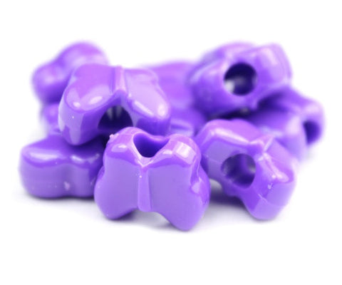 50604 ダーク ライラック 不透明(Opaque) 13x10mm バタフライ ポニービーズ (50個)【在庫あり：★★☆】