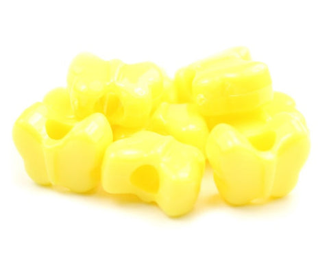 50613 イエロー 不透明(Opaque) 13x10mm バタフライ ポニービーズ (50個)【リクエスト入荷】