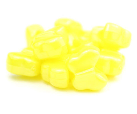 50626 イエロー パール 13x10mm バタフライ ポニービーズ (50個)【リクエスト入荷】