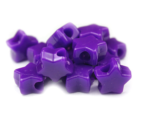 50739 プラム パープル ネオン ブライト 13mm スター ポニービーズ (50個)【在庫状況：★★☆】