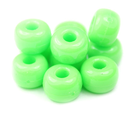 50750 ライム 不透明(Opaque) 11x8mm ラージ バレル ポニービーズ (50個)【リクエスト入荷】