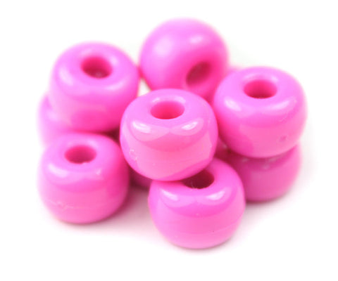 50752 ホット ピンク 不透明(Opaque) 11x8mm ラージ バレル ポニービーズ (50個)【リクエスト入荷】