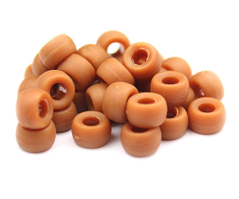 51018 タイガー・アイ マット(Matte) 6.5x4mm ミニ バレル ポニービーズ (200個)【リクエスト入荷】