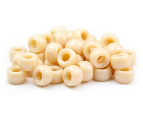 51045 ダーク アイボリー 不透明(Opaque) 6.5x4mm ミニ バレル ポニービーズ (200個)【在庫あり：★★☆】