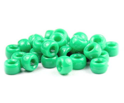 51046 グリーン 不透明(Opaque) 6.5x4mm ミニ バレル ポニービーズ (200個)【在庫あり：★★☆】