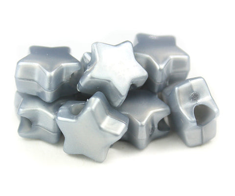 54002 グレイ パール 13mm スター ポニービーズ (50個)【在庫あり：★★☆】